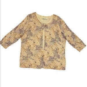 Cato Open Cardigan Sweater with Quarter sleeves XL
